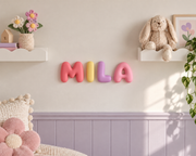 Personalised 3D name letters in colourful bubble style