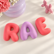 Custom 3D printed bubble letters for kids rooms and nurseries